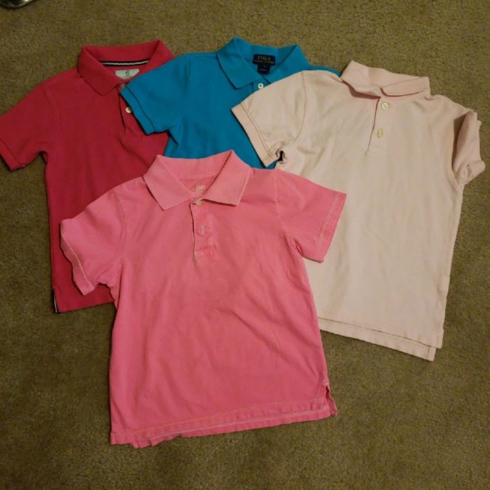 Bundle of boys polo tops